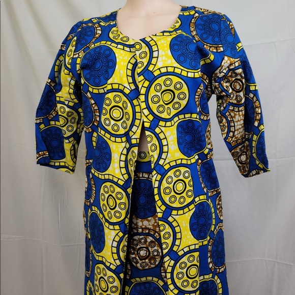 AFRICAN PRINT SKIRT KIMONO SET - Picture 3 of 5